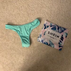 Mint green thong bikini bottom